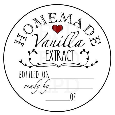 Homemade Vanilla Extract Label Template - Best Template Ideas